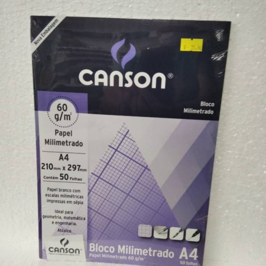 Canson bloco milimetrado