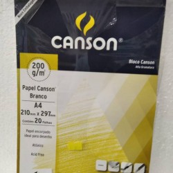 CANSON PAPEL BRANCO A4 200/GM