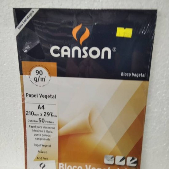 CANSON PAPEL VEGETAL A4 90/GM