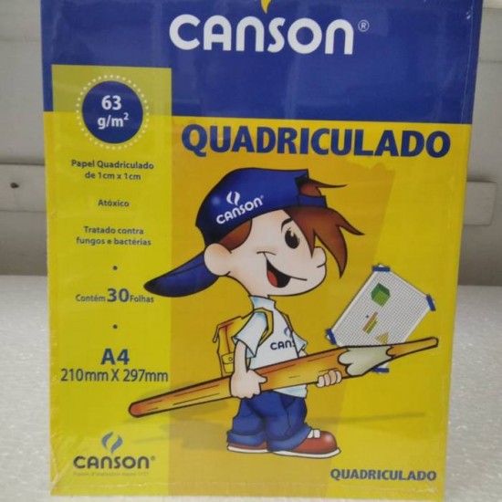 CANSON QUADRICULADO A4 63/GM