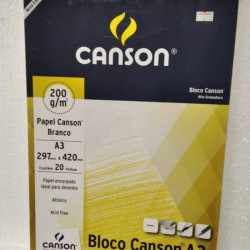 CANSON PAPEL BRANCO A3 200/GM