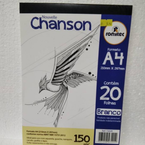 CHANSON  BRANCO A4  COM 20 FOLHAS