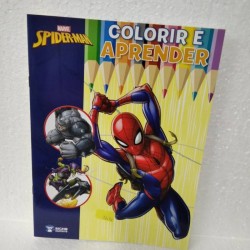 LIVRO COLORIR E APRENDER SPIDERMAN