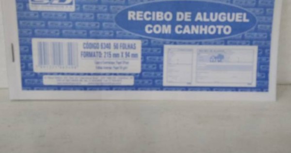 Bloco Recibo De AluguÉl Com Canhoto 8584