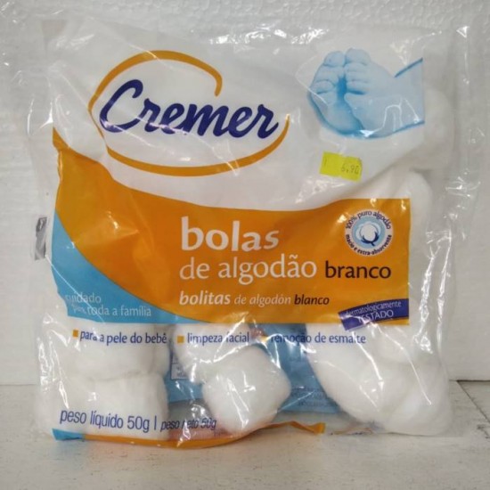 BOLAS DE ALGODÃO (CREMER)