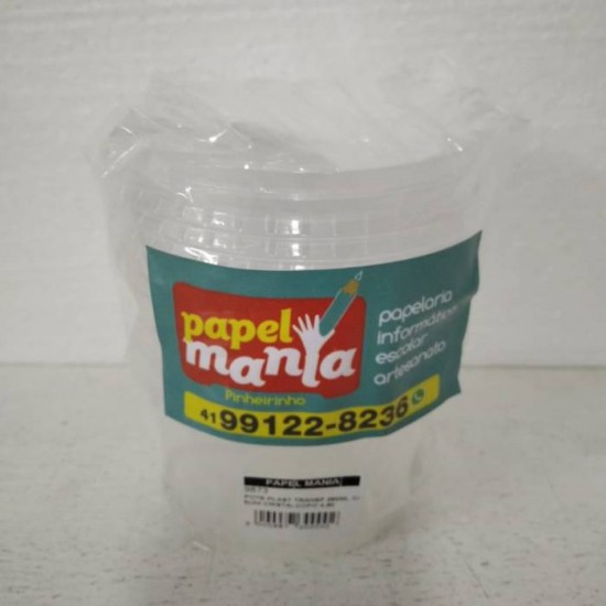 POTE PLAST TRANSP 750ML C/5UNI CRISTALCOPO 7,90